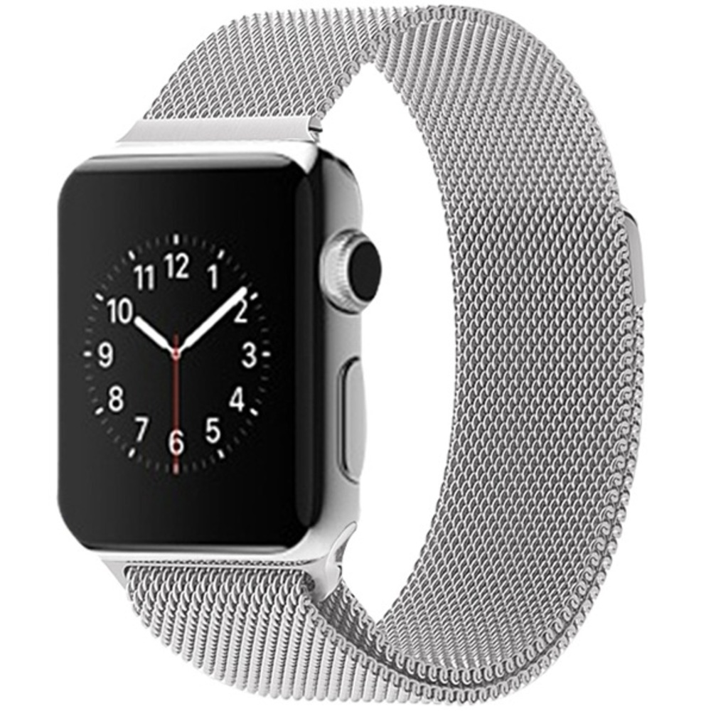 For Apple Watch Silver Milanese Band